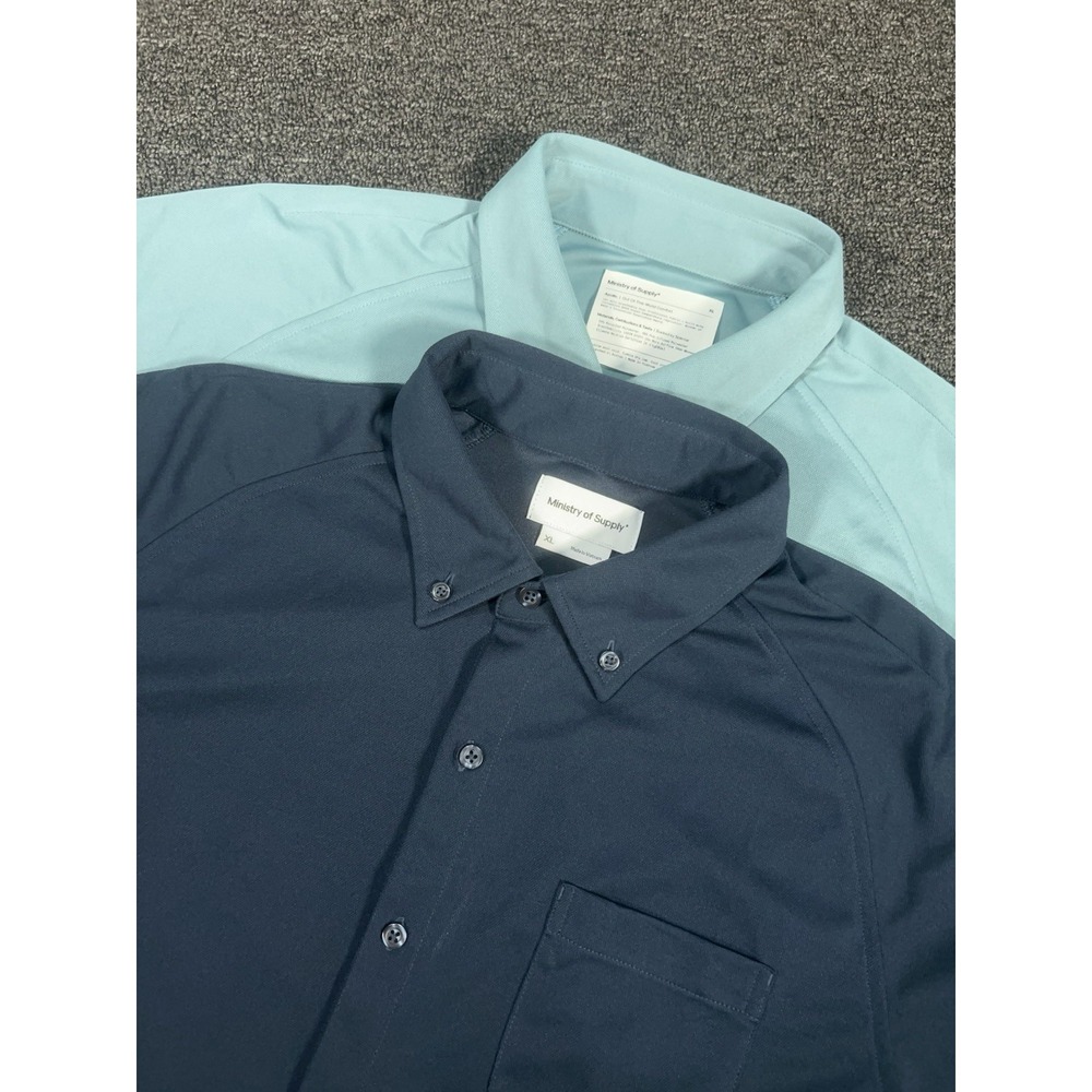 Ministry Of Supply Men's Aero Zero Shirt XL Slim Long Sleeve Blue - Lot Of 2